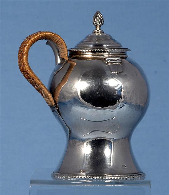 A rare George III silver Argyll, by Walter Brind, Height 140mm, gross weight: 8.4oz/264grms